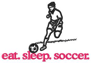 Picture of Soccer (Player) Machine Embroidery Design