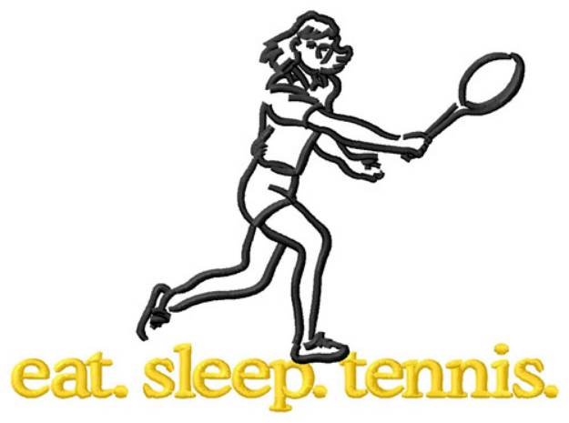 Picture of Tennis (Female) Machine Embroidery Design