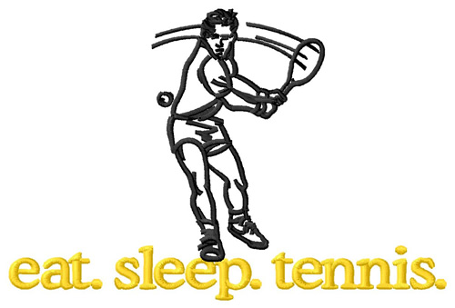 Tennis (Male) Machine Embroidery Design