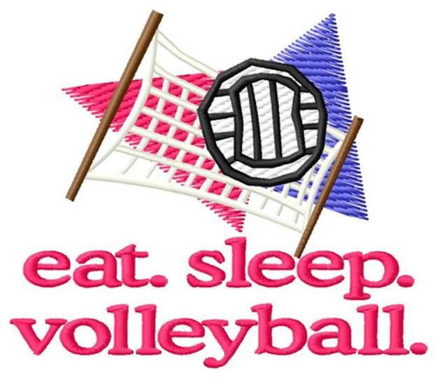 Picture of Volleyball (Ball & Net) Machine Embroidery Design