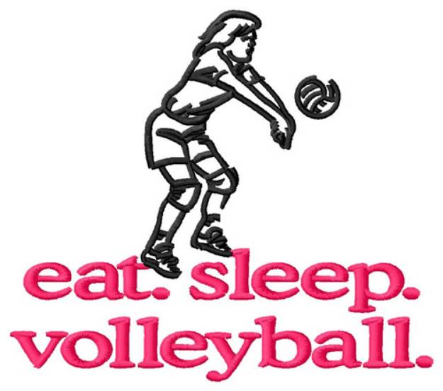 Picture of Volleyball (Player) Machine Embroidery Design