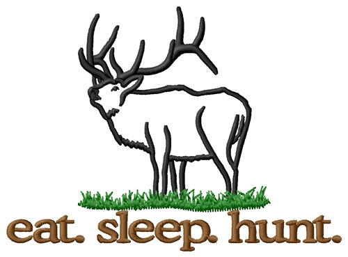 Hunt (Elk) Machine Embroidery Design