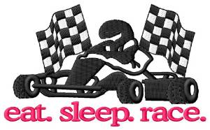 Picture of Race (Go Kart) Machine Embroidery Design