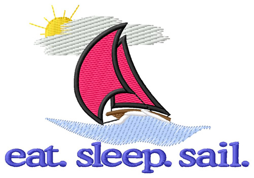 Sail (Boat) Machine Embroidery Design