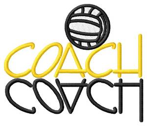 Picture of Volleyball Coach Machine Embroidery Design