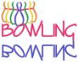 Picture of Bowling Text with  Pins Machine Embroidery Design