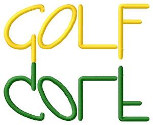 Picture of Golf Text Machine Embroidery Design
