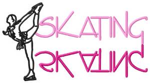 Picture of Skating (Female) Machine Embroidery Design