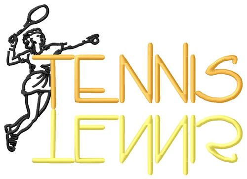 Tennis (Female) Machine Embroidery Design