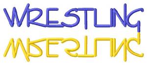 Picture of Wrestling Text Machine Embroidery Design