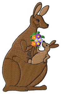 Picture of Mom Kangaroo Machine Embroidery Design