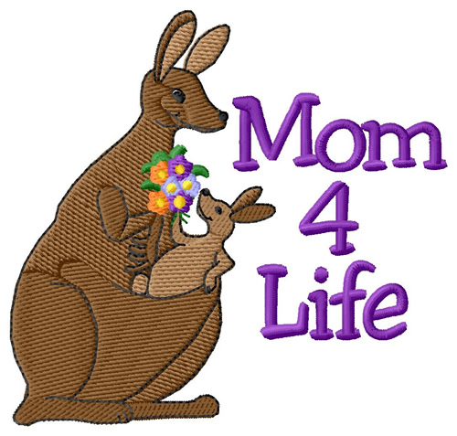 Mom 4 Life Machine Embroidery Design