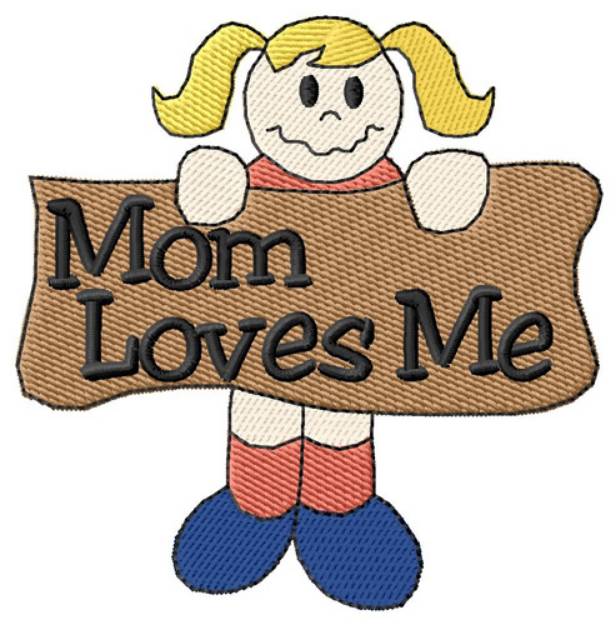 Picture of Mom Loves Me Machine Embroidery Design