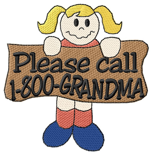 1-800-Grandma Machine Embroidery Design