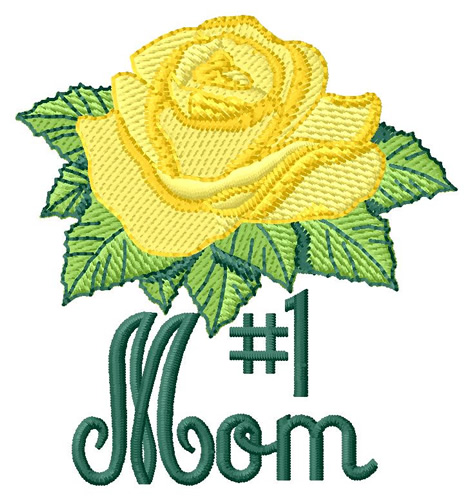 #1 Mom Machine Embroidery Design