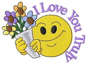 Picture of I Love You Truly Machine Embroidery Design