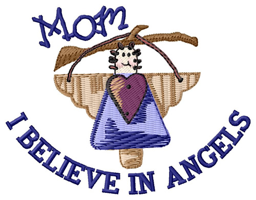 I Believe In Angels Machine Embroidery Design