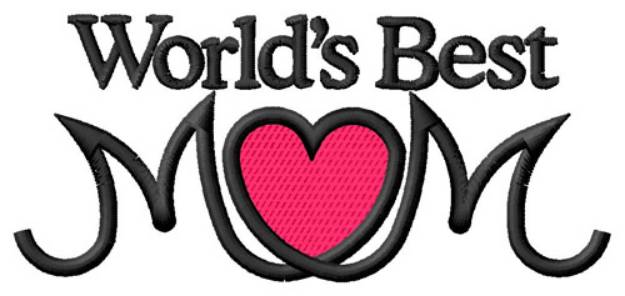 Picture of Worlds Best Mom Machine Embroidery Design