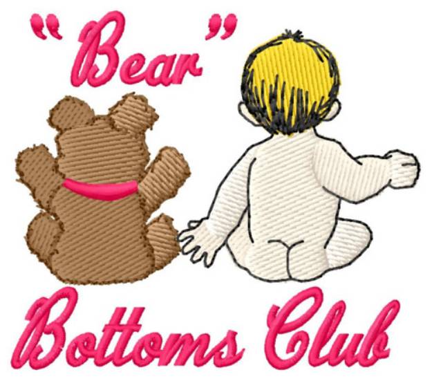 Picture of Bear Bottoms Club Machine Embroidery Design