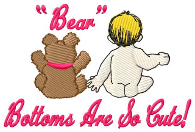 Picture of Cute Bear Bottoms Machine Embroidery Design