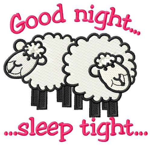 Good Night Machine Embroidery Design