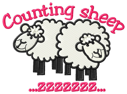 Counting Sheep Machine Embroidery Design