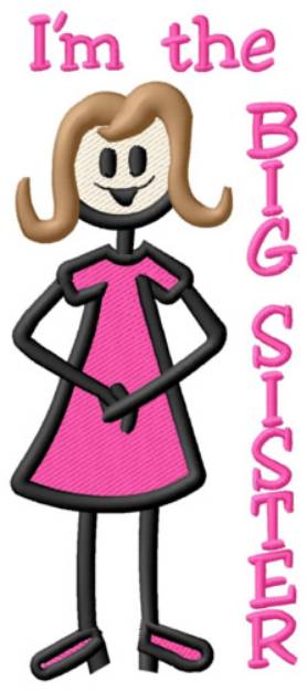 Picture of Im the Big Sister Machine Embroidery Design