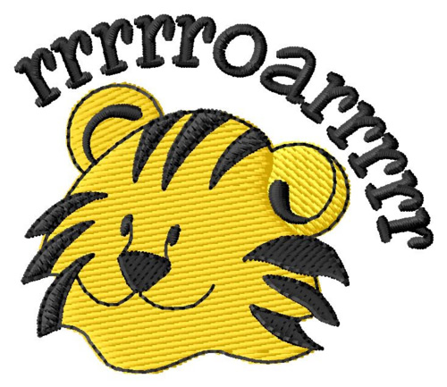 Tiger Roar Machine Embroidery Design