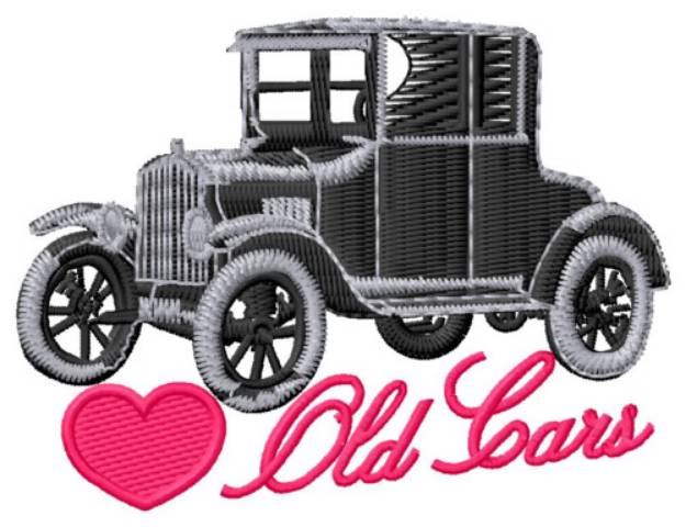 Picture of Loves Old Cars Machine Embroidery Design