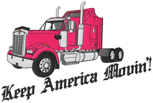 Picture of Keep America Movin! Machine Embroidery Design