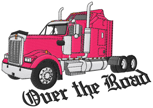 Over The Road Machine Embroidery Design