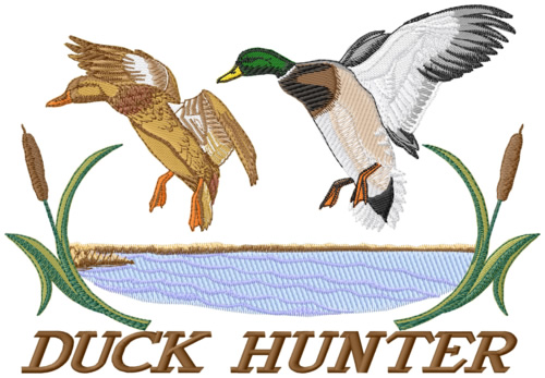 Duck Hunter Machine Embroidery Design