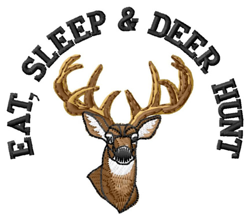 Deer Hunt Machine Embroidery Design