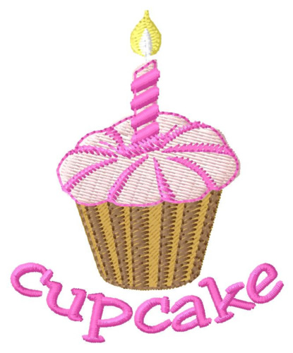 Cupcake Machine Embroidery Design