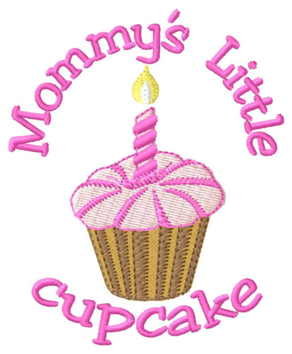 Mommys Cupcake Machine Embroidery Design