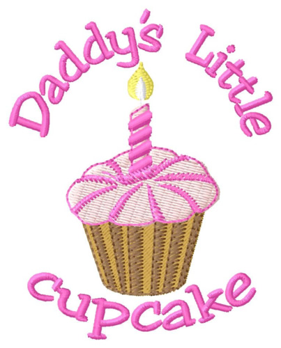 Daddys Cupcake Machine Embroidery Design