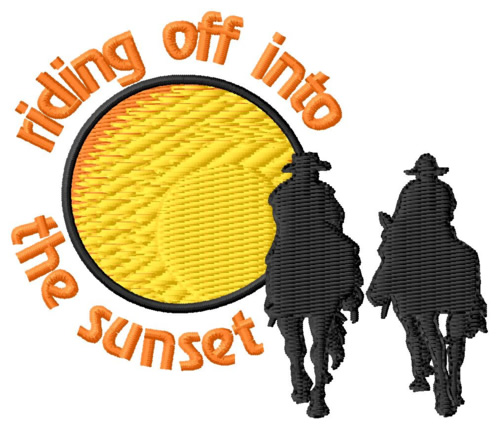 Into The Sunset Machine Embroidery Design