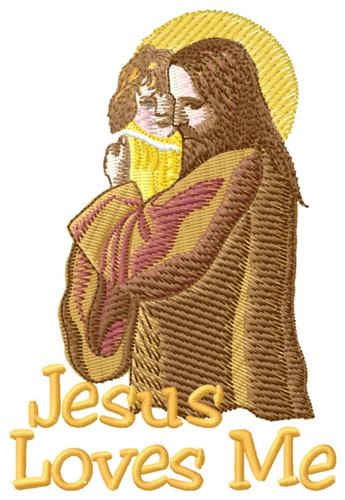 Jesus Loves Me Machine Embroidery Design