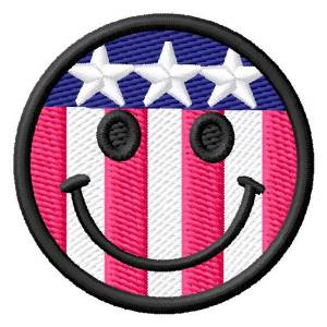 Picture of Patriotic Smiley Machine Embroidery Design