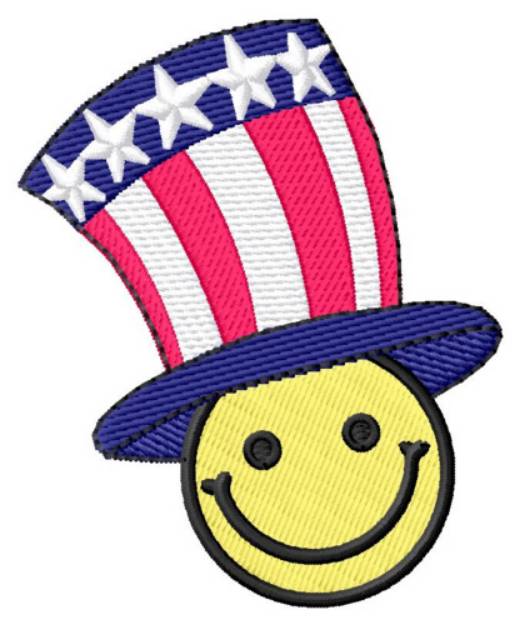 Picture of Patriot Smiley Machine Embroidery Design