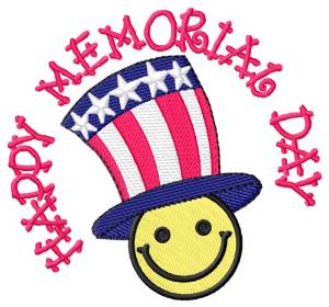 Picture of Happy Memorial Day Machine Embroidery Design