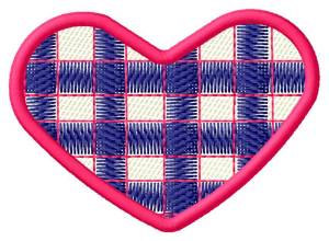 Picture of Plaid Heart Machine Embroidery Design