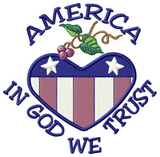 Picture of God We Trust Machine Embroidery Design