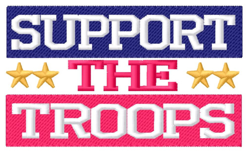 Support The Troops Machine Embroidery Design