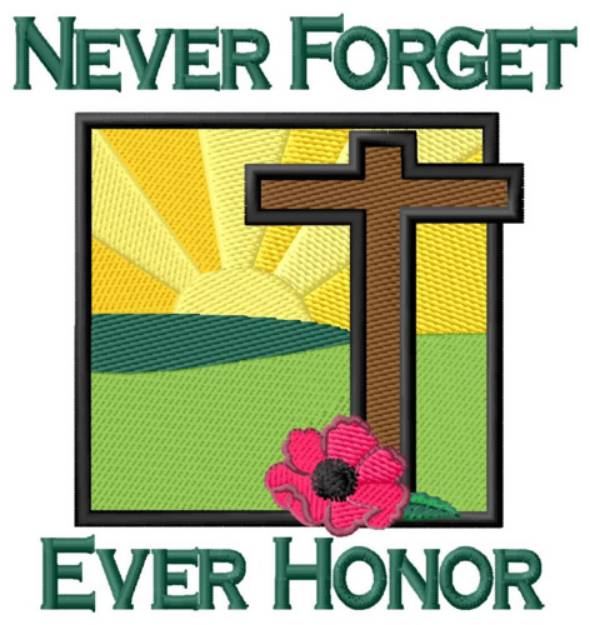 Picture of Never Forget Machine Embroidery Design