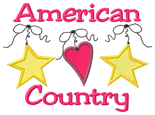 American Country Machine Embroidery Design