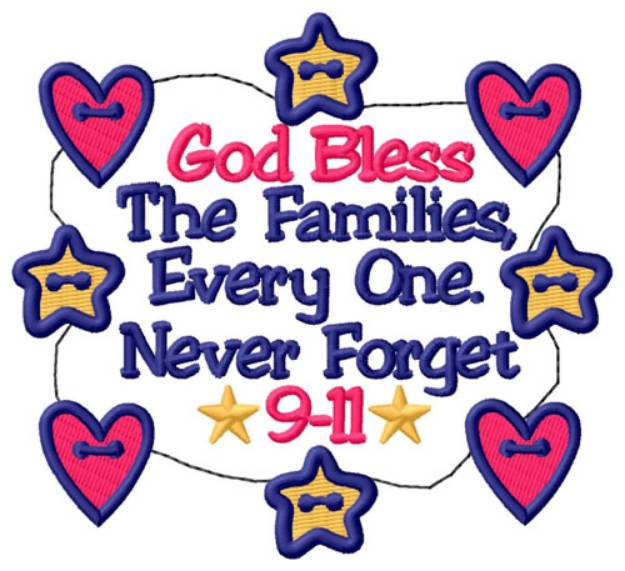 Picture of God Bless Machine Embroidery Design