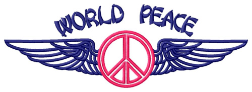 World Peace Machine Embroidery Design