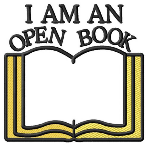 Picture of An Open Book Machine Embroidery Design