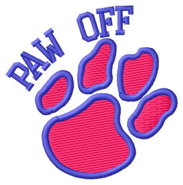 Picture of Paw Off Machine Embroidery Design